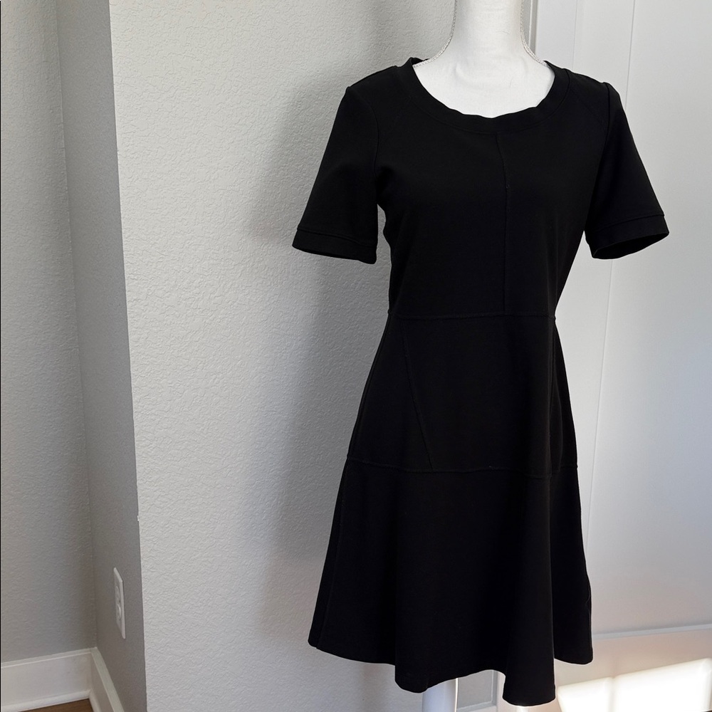 Athleta Elegant Black Midi Dress